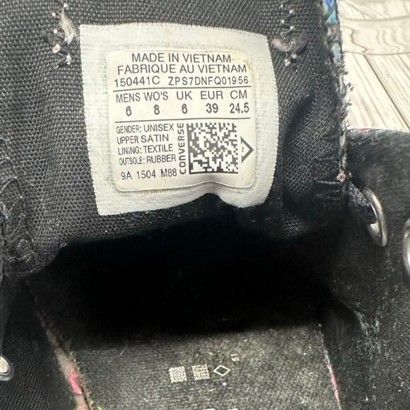 Converse Chuck Taylor All Star Oil Slick Sneakers Satin Blue Green Lace Up‎ 8 - Picture 4 of 8